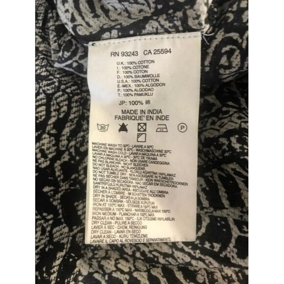 DIESEL Sleeve Shirt Button Down Shirt Dress Gray Black Reptile Print Sze Medium? - Picture 7 of 7